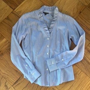 Brooks Brothers Blue Striped Blouse
